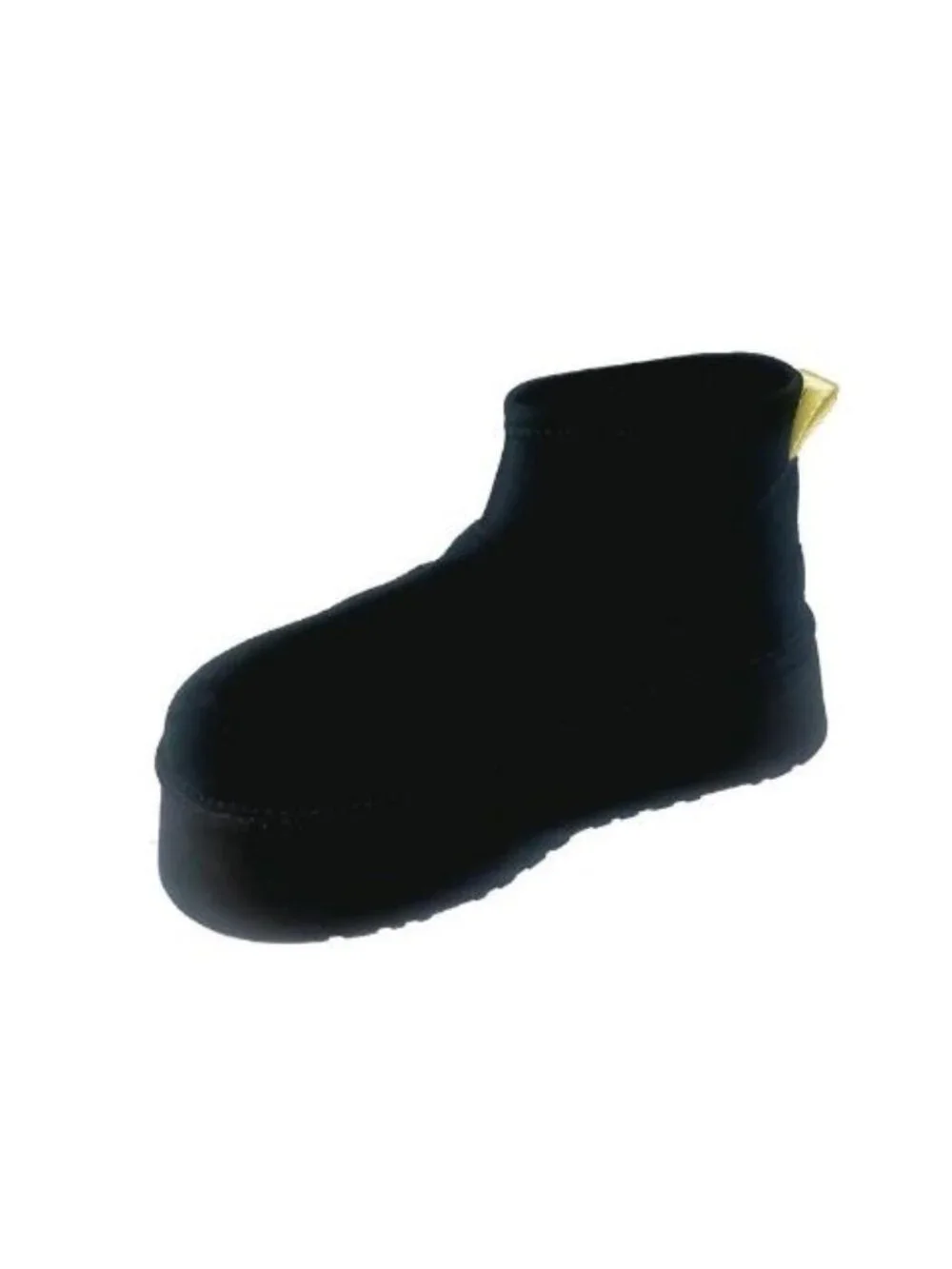 UGG Classic Mini Dipper Platform Suede Leather Boots Womens Size 7 EU 38 Black